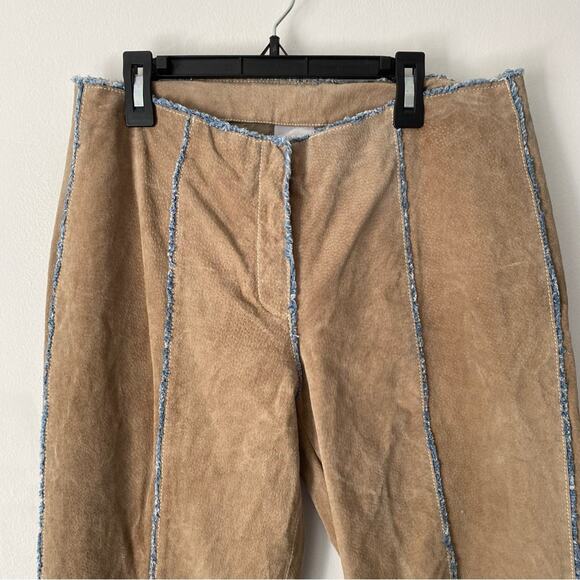 Wilson’s Leather Y2K Suede denim patchwork pants size 10 BOHO - Picture 2 of 9